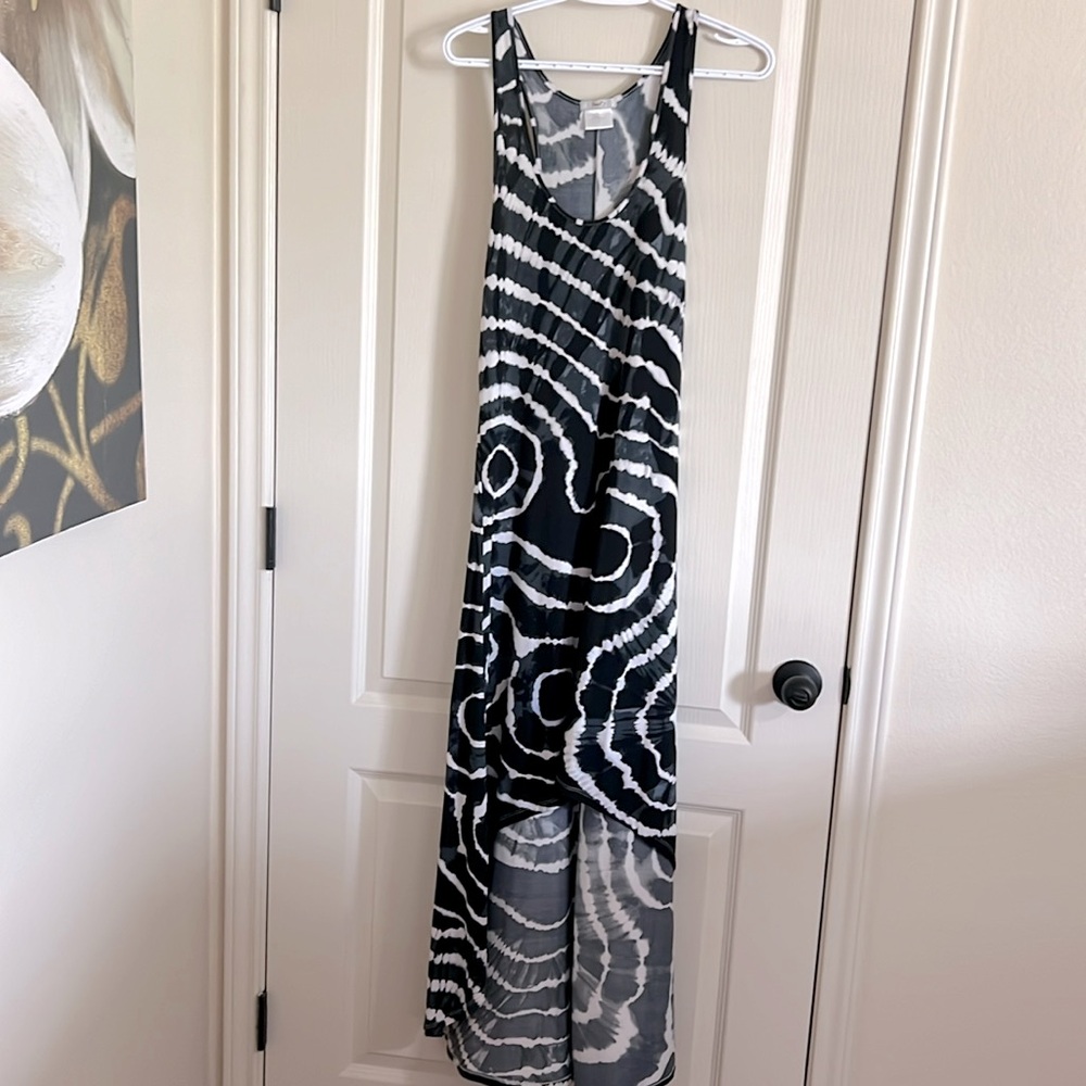 Black and white tie dye Poof dress